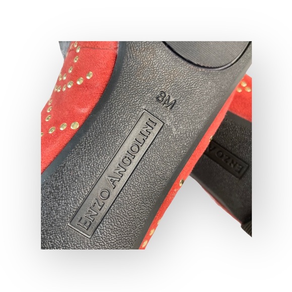 new Enzo Angiolini ❤︎ Stud Suede Ballerina Ballet Flat ❤︎ Pumpkin Spice ❤︎ 8M ❤︎ - Picture 12 of 16